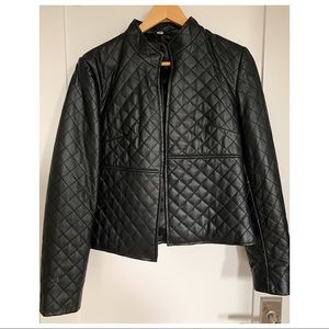 Never worn fitted leather jacket size M